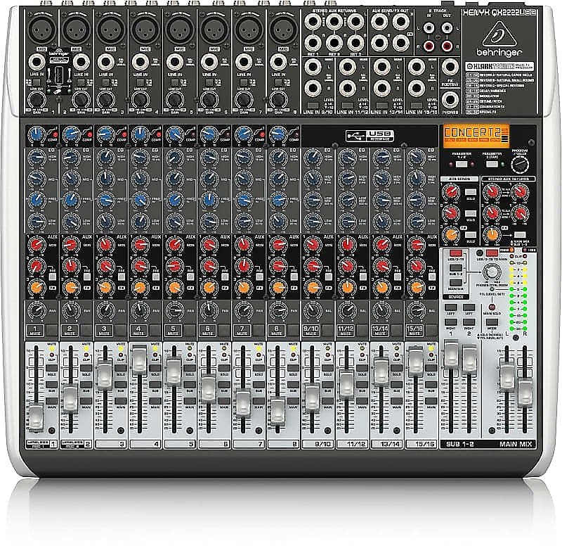 Mezclador Behringer Xenyx X2222USB Premium de 22 entradas y 2 buses con demostración en video